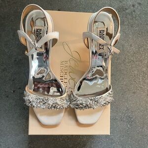 New Jewel by Badgley Mishka Alexandra Bridal Shoes in Size:8